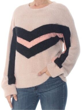 Vince Camuto Fuzzy Chevron Sweater